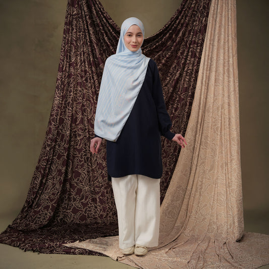 Embun Fajar Alur Matte Satin Shawl