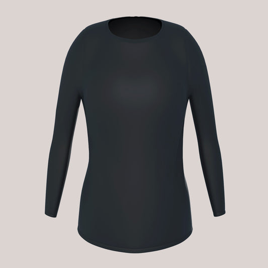 Fitted Inner Top Crew Neck Long Sleeves
