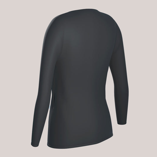 Fitted Inner Top Crew Neck Long Sleeves