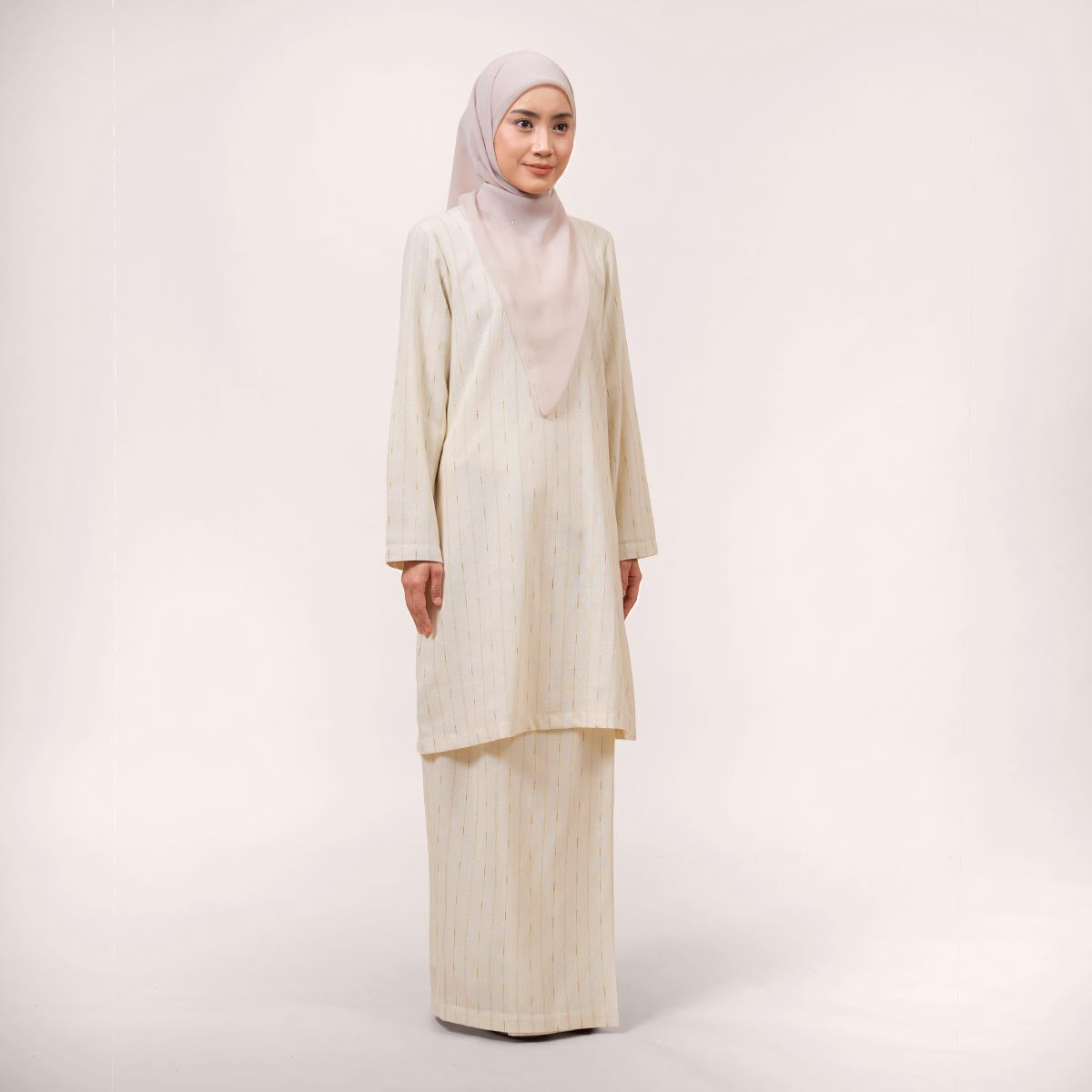 Yasra Striped Kurung Moden